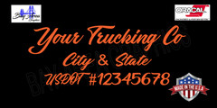 Custom USDOT Truck Door Decals Set of 2 Company Name City State