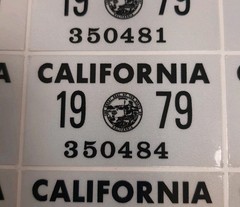 1979 California License Plate Sticker, YOM, CA, DMV, Registration. (1)