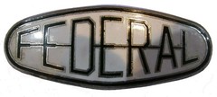 Vintage Federal Motor Detroit Enamel Radiator Emblem