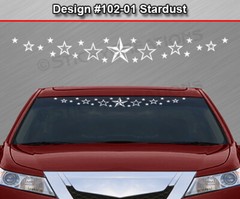 102-01 Stardust Nautical Star Decal Sticker Vinyl Graphic Windshield Window Car