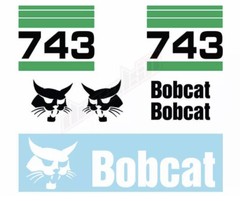 Bobcat 743 Skid Steer Set Vinyl Decal Sticker Aftermarket – FREE SHIPPING