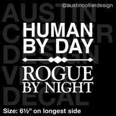6.5″ ROGUE BY NIGHT vinyl decal car window laptop sticker – wow warcraft