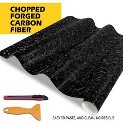 Black Forged Carbon Vinyl Fiber Wrap Roll Interior Car Wrap Stickers 59INx11.8IN