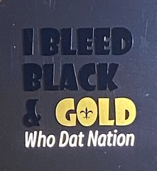 NFL NEW ORLEANS SAINTS “I Bleed” decal 5 inch x 4 1/2 inch die cut sticker