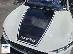 Fits 2021-2025 Ford Mustang Mach E Center Hood Stripe W Mach E Vinyl Decal