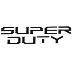 Matte Black Finish 3D Raised Tailgate Letter Pieces For 2017-19 Ford Super Duty
