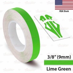 LIME GREEN 3/8″ PIN STRIPE Car Model Motorcycle Decal TAPE Vinyl Sticker 9mm