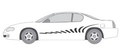 DECAL #A963 VINYL GRAPHIC AUTO SUV VEHICLE CROSS OVER MODERN TRUCK VAN CAR SEMI