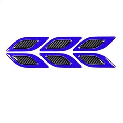 6Pcs Cool Red/Blue/White/Yellow/Green PVC 9cm x 3.5cm Car Reflective Stickers
