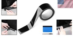 Versatile High Gloss Black Vinyl Wrap (2in x 30ft) – Chrome Delete Included