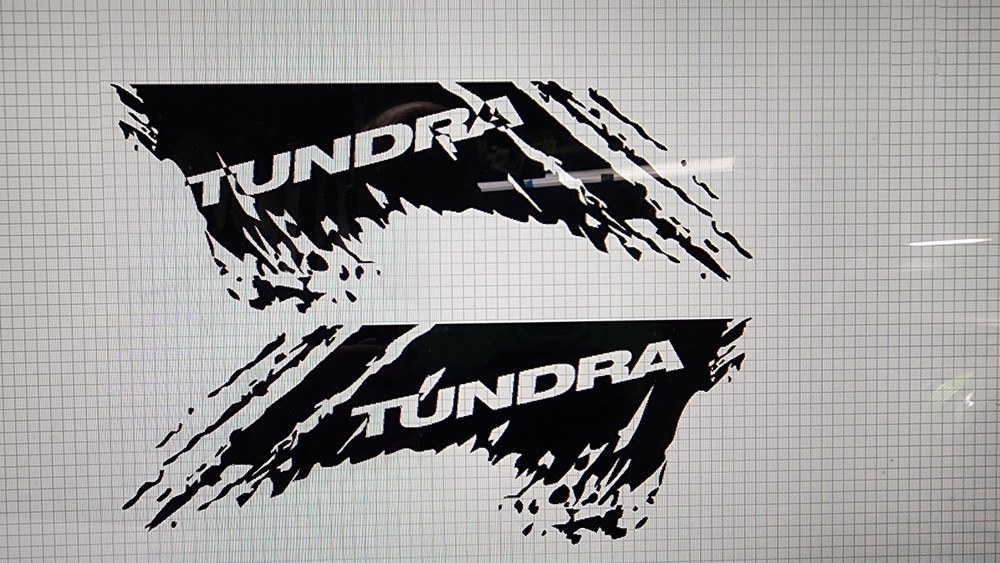 Bedside Stripe Lg TEXT Graphic Mud Splash COMPATIBLE WITH Toyota Tundra. X2