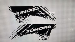 Bedside Stripe Lg TEXT Graphic Mud Splash COMPATIBLE WITH Toyota Tundra. X2