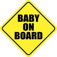 BABY ON BOARD Magnet Sign 5.8″x5.8″ Made in USA Buy 2, Get 3rd FREE