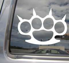 Brass Knuckle Spikes Bad Boy Cars Laptop Bumper Window Vinyl Decal Sticker 10219