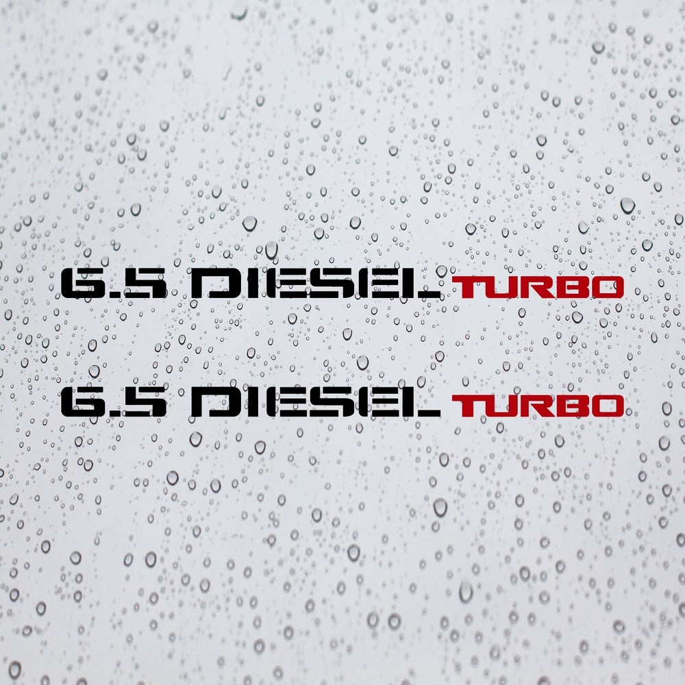 (2x) 6.5 Diesel Turbo decal vinyl stickers for Chevy Truck Tahoe Blazer Hood