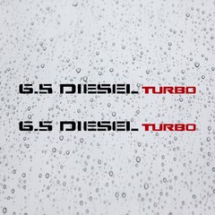 (2x) 6.5 Diesel Turbo decal vinyl stickers for Chevy Truck Tahoe Blazer Hood