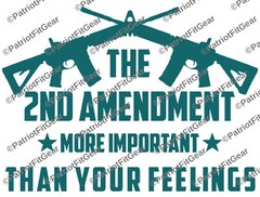 2nd Amendment,More Important Than your feeling,12×9,Gun Rights,Molon Labe,Decal