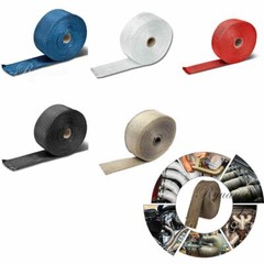 5M Black Titanium Exhaust Wrap Header Pipe Manifold Fiberglass Heat Wrap Tape