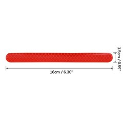 6pcs Red Reflector Car Rearview Mirror Reflective Stickers Tape 16 x 1.5cm