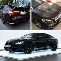 Premium Forged Carbon Fiber Vinyl Film Wrap Gloss Satin Matte Black Sticker Deca