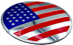 1x Aluminum Dome Shape American Flag Sticker Decal Emblem Badge Auto, Car, Truck