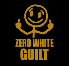 Zero White Guilt Funny Prank Vinyl Permanent Decal Sticker Car Truck Laptop JDM