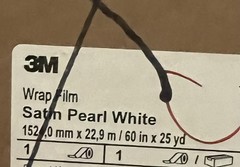3M 2080 Scotchprint Satin Pearl White Vinyl Car Wrap Film | SP10