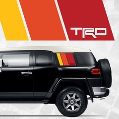 Side Retro Decals Toyota FJ Cruiser Compatible, TRD Retro Style Racing Stripes