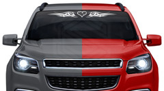 126-01 HEART Windshield Decal Window Sticker Vinyl Graphic Tribal Heart Car SUV