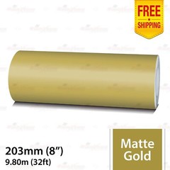8″ 203mm PinStriping Pin Stripe Tape Body Styling Decal Vinyl Sticker MATTE GOLD