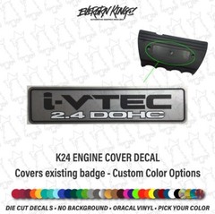 i-Vtec DOHC 2.4L Manifold Cover Decal Sticker for Honda K24 Accord Element CRV