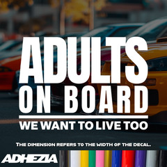 Adults On Board Vinyl Decal Sticker – Design for Cars, Bumpers, Windows, JDM