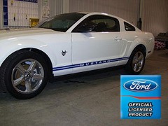 Ford Mustang Rocker Panel Door Side Stripes Decals RB strips both sides L and R