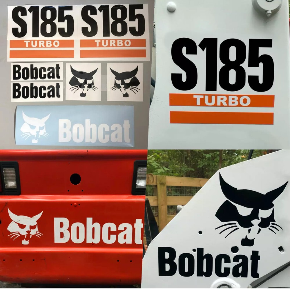 Bobcat S185 Turbo (SET OF 7) Skid Steer Replacement Aftermarket Vinyl Decals