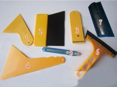 7Pcs Car Sticker Tool Kit Window Tint Accessories Squeegee Film Sticker Scraper
