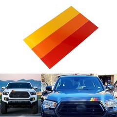 1pc 10-Inch Classic Retro Style Tri-Color Stripe Decal Sticker For Toyota Lexus