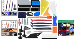 All-in-One Vehicle Vinyl Wrap Squeegee Kit: Magnetic Holder & Replacement Blades