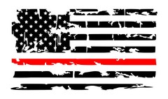 Red Line American Flag Premium Vinyl Decal