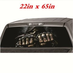 Car Truck Rear Window Decor Decal Grim Reaper Skull Graphic Cool Vinyl Sticker