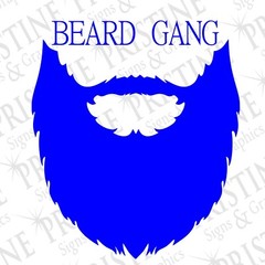 Beard Gang Decal 6″ x 6.5″ Inch by Pristine Signs & Graphics,LLC MADE IN THE USA