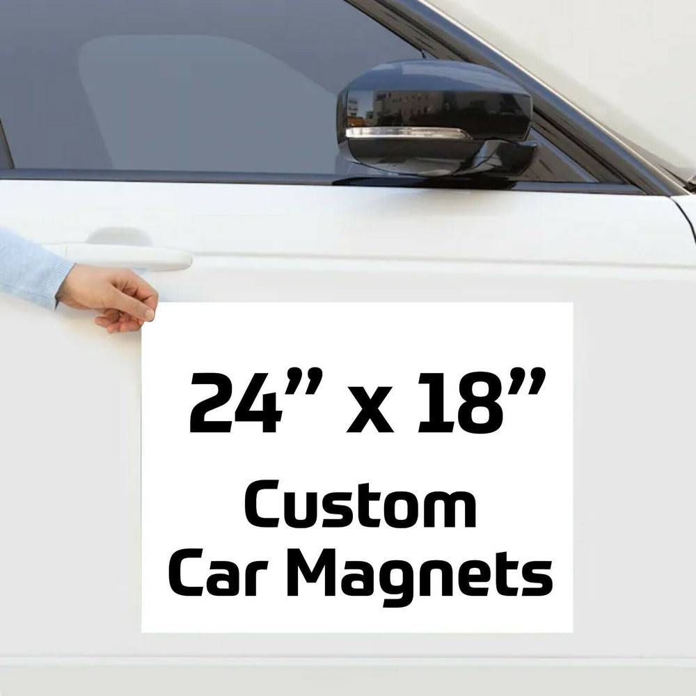 24″ x 18″ Full Color Custom Vehicle Magnets Magnetic Auto Van Car Signs, 1pc
