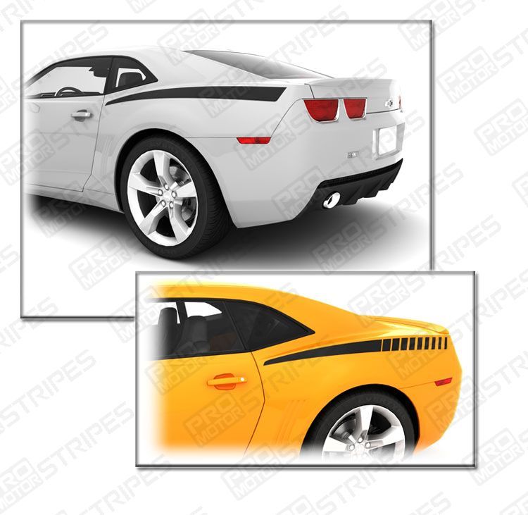 Chevrolet Camaro Rear Quarter Side Accent Stripes Decals 2014 2015 Pro Motor