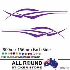 Vehicle Stripes Car Boat RV Campervan Caravan Motorhome C3 900mm wide PURPLE