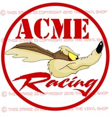 Acme Racing WILE E. COYOTE FUNNY GASSER RAT ROD HOT ROD VINTAGE RACING DECAL