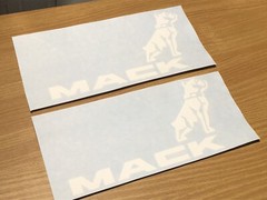 Mack Truck 8” (set Of 2) White Body Decal Sticker Logo New Custom Semi Trucks