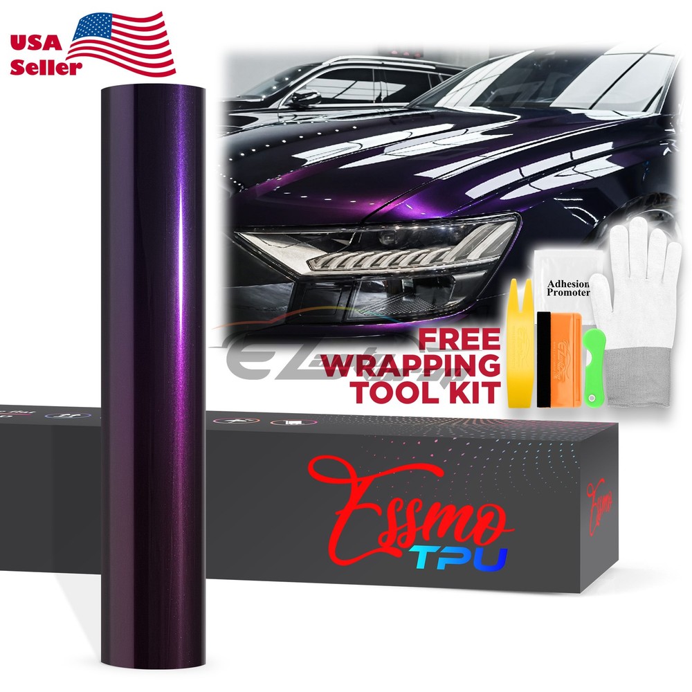 Gloss Metallic Nightfall Purple PPF TPU Paint Protection Film Dry Wet Vinyl Wrap