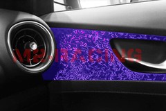 PET Damascus Steel Forged Carbon Fiber Satin Royal Purple Car Vinyl Sticker
