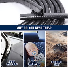 Car Door Edge Guard U Shape Edge Trim Rubber Steel Seal Anti-Collision Protector