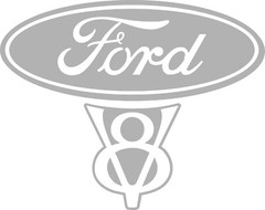 Ford V8 Vintage Old Style Decal 5.6″w x 4.5″h