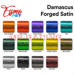 PET Damascus Steel Forged Carbon Fiber Satin Royal Purple Car Vinyl Sticker